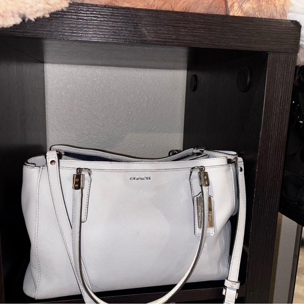 Coach White Leather Satchel